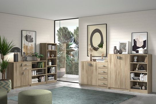 Lage open kast Edwin Sonoma 55x36x110 cm