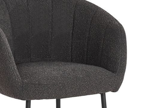 Stoel Pia Grijs Bouclé - Set van 2