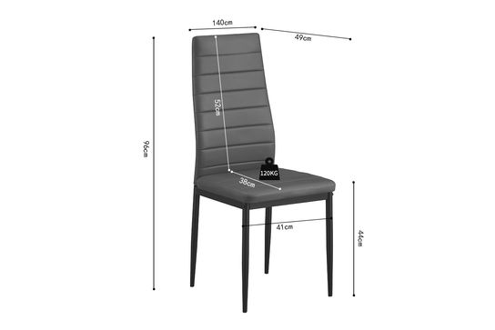 Stoel Robbe Grijs - Set van 4
