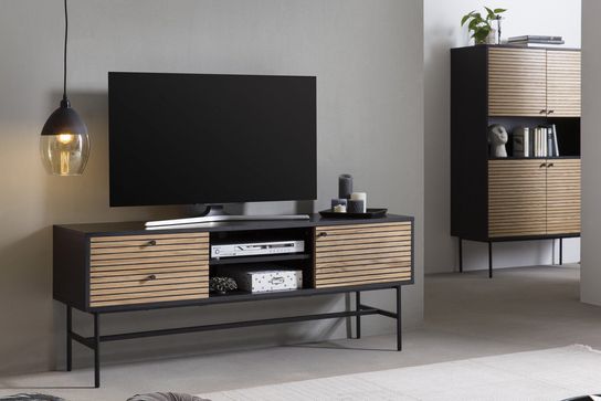 TV-meubel Eiken-Zwart