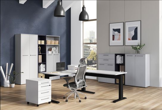 Lage bureaukast Ergonoma-2D2LLB-LG