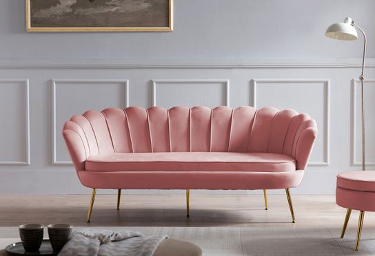 Bank Chanelle Velvet Roze 180 cm