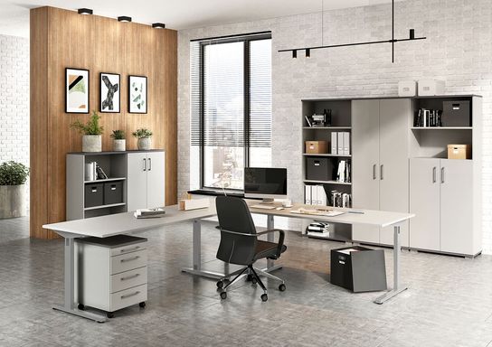Bureau Discovery Lichtgrijs 180 cm