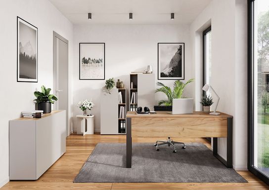Bureau Orlando Grafiet Zwart 150 cm