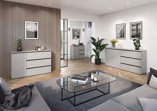 Dressoir Alec Grijs 135 cm