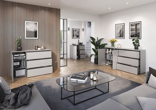 Dressoir Alec Grijs 135 cm