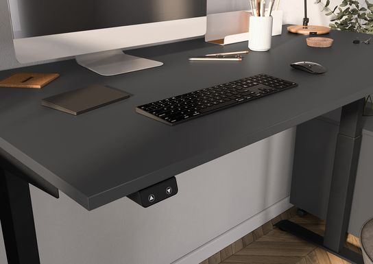 Elektrisch zit-sta Bureau Galileo Grafiet 180 cm