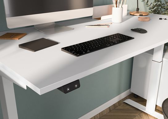 Elektrisch zit-sta Bureau Galileo Wit 140 cm