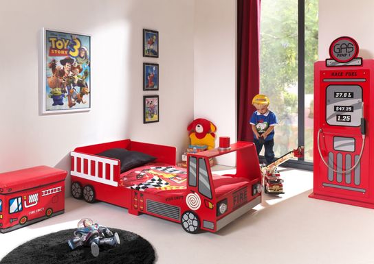 Kleuterbrandweerwagenbed Maarten-K