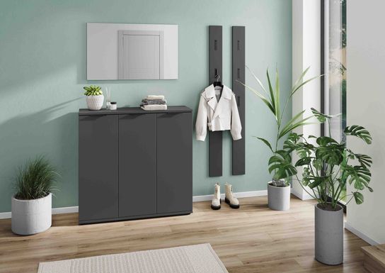 Schoenenkast Berlin Grafiet 113 cm