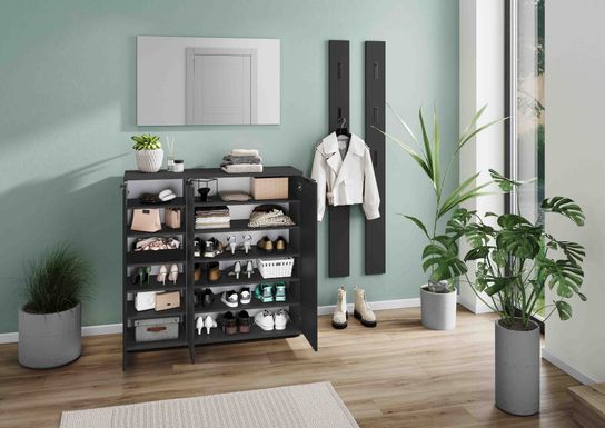 Schoenenkast Berlin Grafiet 113 cm