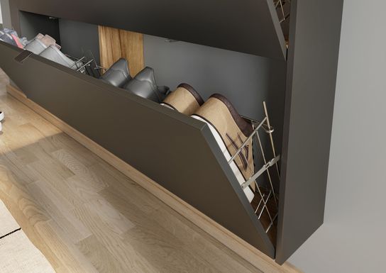 Schoenenkast Eleonore Grafiet 140 cm
