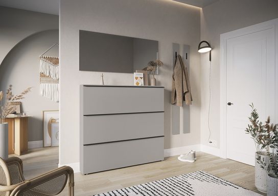 Schoenenkast Miles Grijs 140 x 129 cm