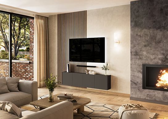 TV-meubel Lowie Grafiet 183 cm