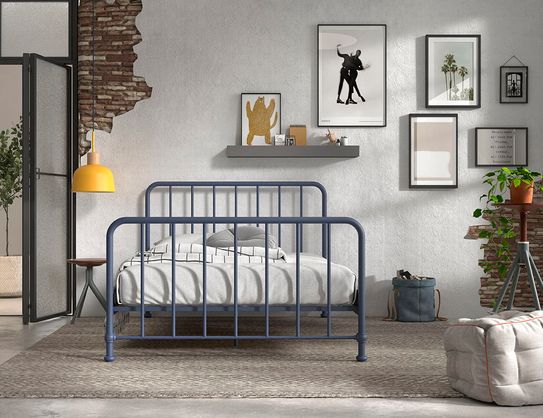 Bed Jay Blauw 140x200 cm