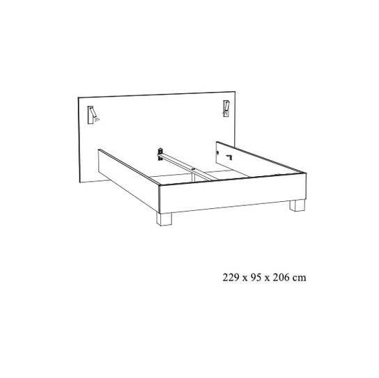 Bed Livia 180x200 cm Eiken