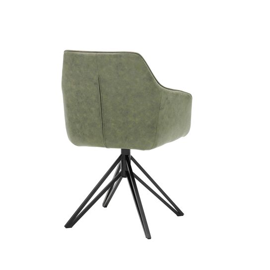 Armstoel Boas Groen Stof