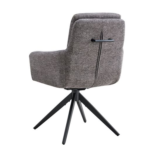 Armstoel Irma Donkergrijs - Set van 2