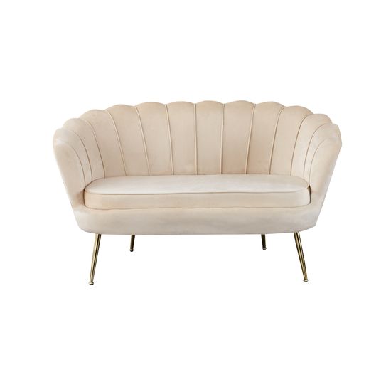 Bank Chanelle Velvet Beige 136 cm