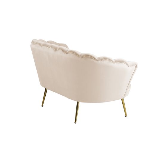 Bank Chanelle Velvet Beige 136 cm