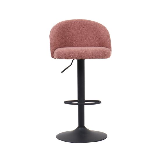 Barkruk Babet Roze Bouclé - Set van 2