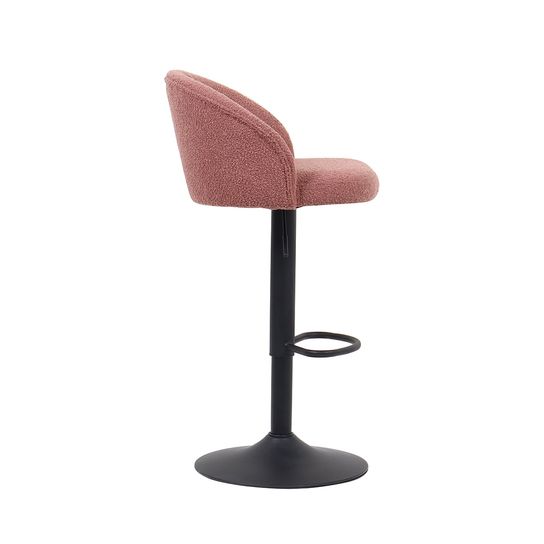 Barkruk Babet Roze Bouclé - Set van 2