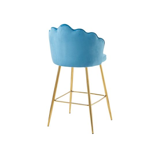 Barkruk Chanelle Velvet Blauw - Set van 2