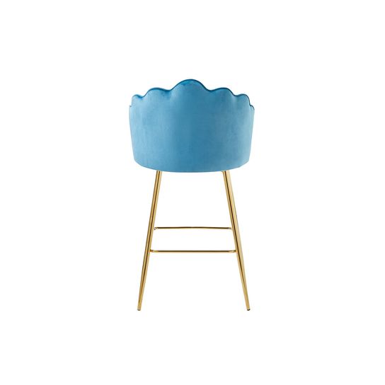 Barkruk Chanelle Velvet Blauw - Set van 2