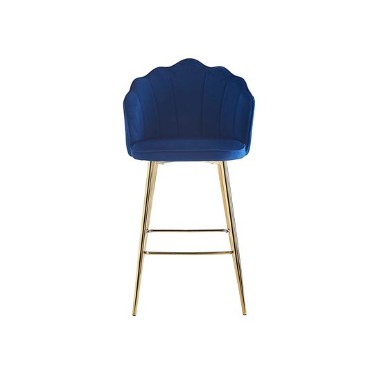 Barkruk Chanelle Velvet Donkerblauw – Set van 2