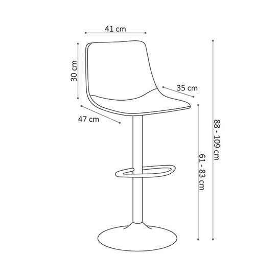 Barkruk Jeroen Cognac - Set van 2
