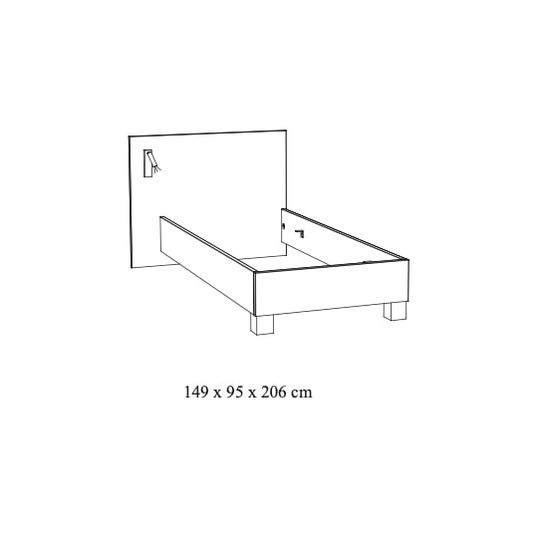 Bed Livia 90x200 cm Eiken