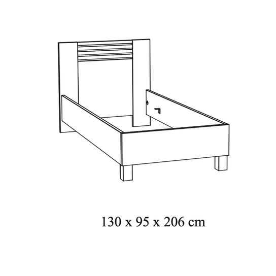 Bed Mekong Eiken 120x200cm