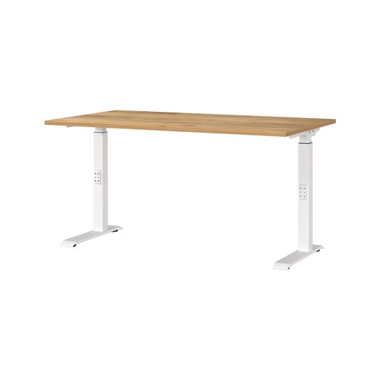 Bureau Galileo Eiken Wit 140 cm