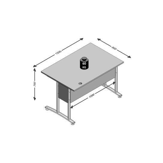 Bureau Nereus Oudeiken 120 cm