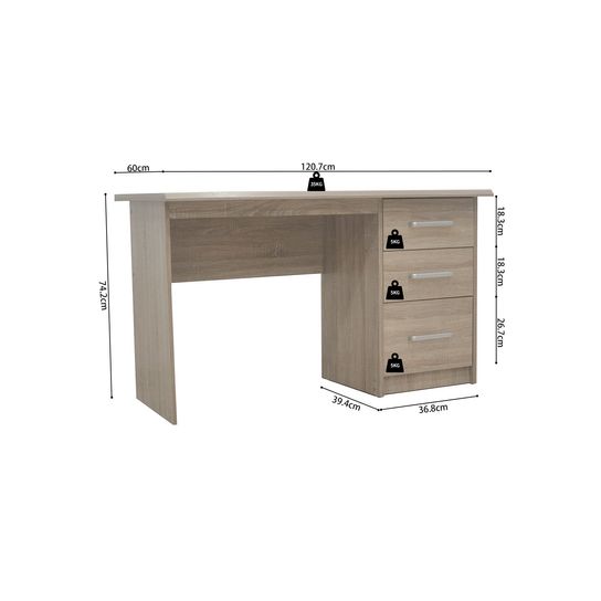 Bureau Rinke Sonoma 120 cm - Met lades