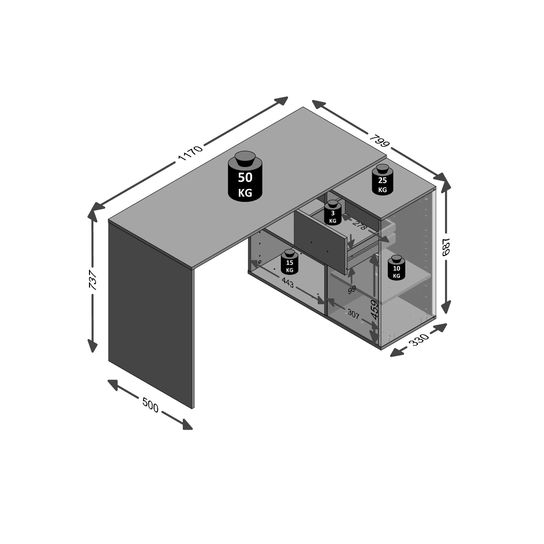 Bureau Texas Beton Wit
