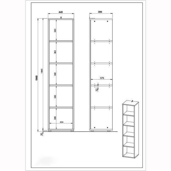 Hoge bureaukast Ergonoma-HS-GE