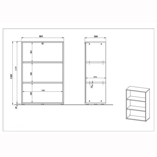 Lage bureaukast Ergonoma-LB-GE