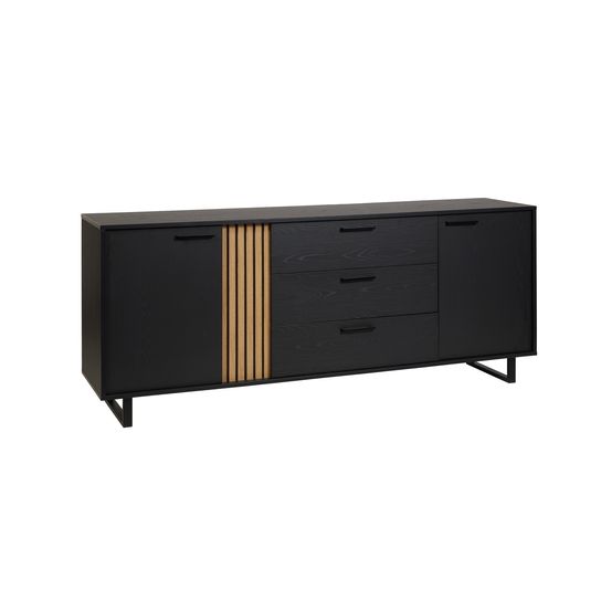 Dressoir Myron Zwart 216 cm
