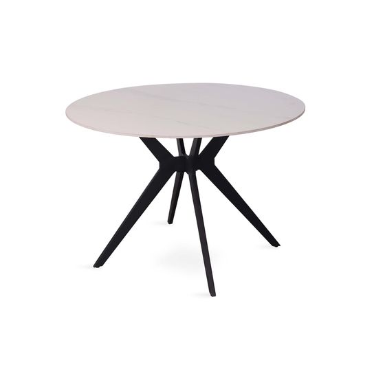 Eetkamertafel Jody Wit Glans Rond 110 cm