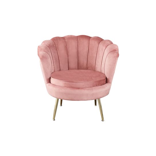 Fauteuil Chanelle Velvet Roze 136 cm