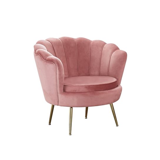 Fauteuil Chanelle Velvet Roze 136 cm