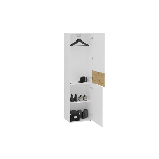 Garderobekast Zeger Wit Artisan Eiken