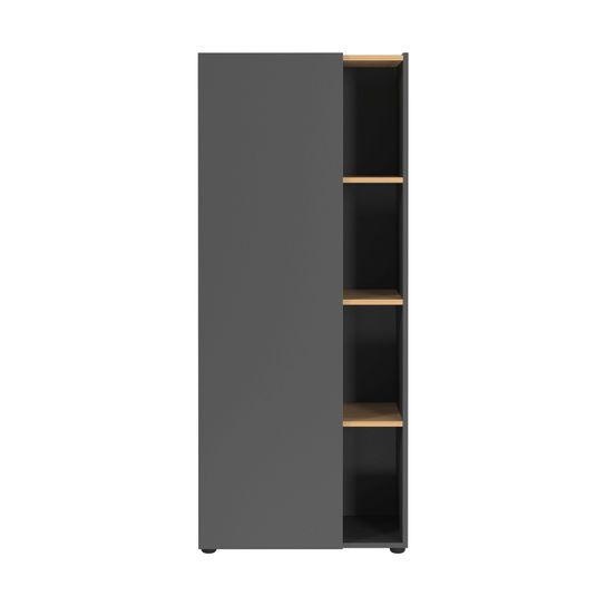 Hoge kantoorkast Orlando Grafiet 145 cm