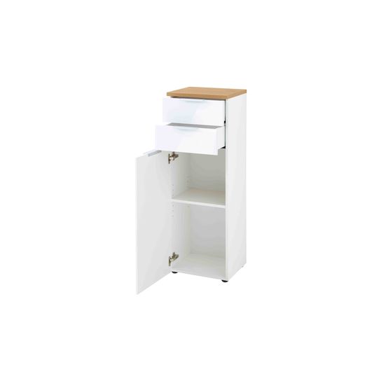 Lage badkamerkast Palma Eiken Wit 112 cm