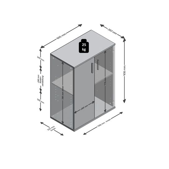 Opbergkast Ares Beton 60 cm