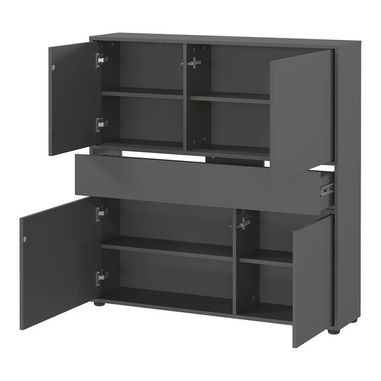 Opbergkast Mathieu Grafiet 105 cm