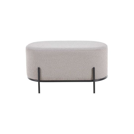 Poef Naomi Taupe Bouclé