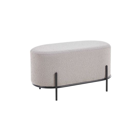 Poef Naomi Taupe Bouclé