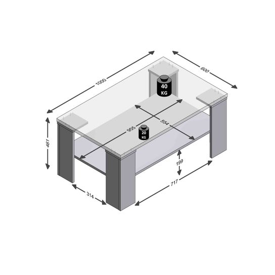 Salontafel Alaska Eiken